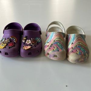 2 pairs of Crocs 13